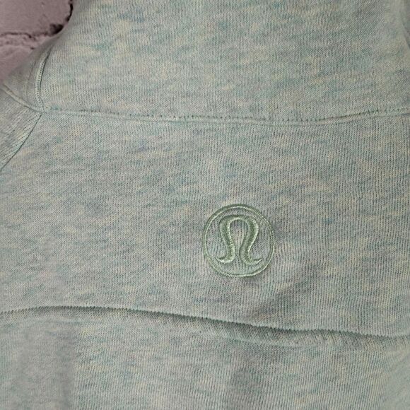 Lululemon Scuba Oversized Funnel-Neck Half Zip Size M/L Turquoise - Picture 7 of 8